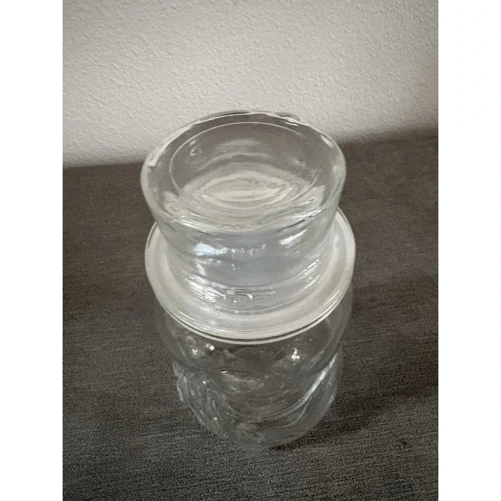 Christmas Snowman Apothecary Clear Glass Small 8